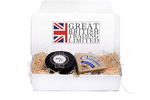 Snowdonia Black Bomber Extra Mature Cheddar Cheese Gift Hamper 200g with Stockan's Thin Orkney Oatcakes Crackers for Cheese Gift Baskets Cheese Board Set