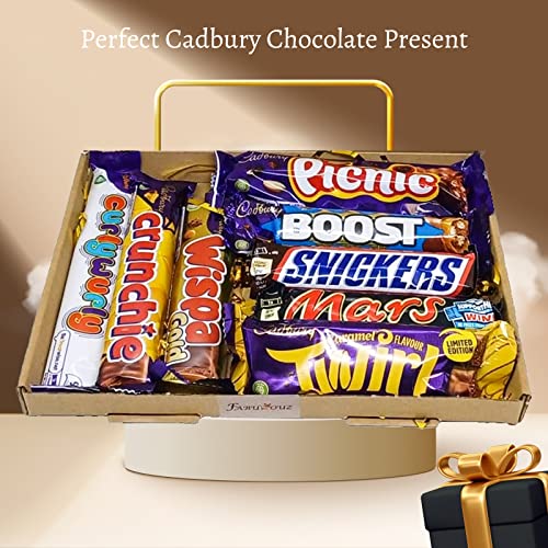 Chocolate Lover Gift Box Hamper | 8 Full size Bars Selection Pack | Christmas Sweet Treats | Birthday Gift |Stocking Filler Teacher Gift |Perfect for Kids Party & Cadbury Dairy Milk Lover