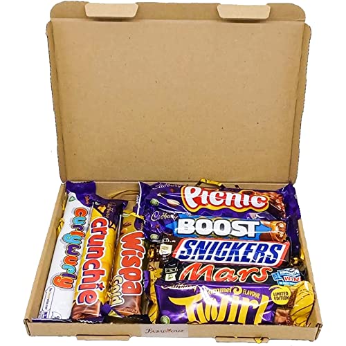 Chocolate Lover Gift Box Hamper | 8 Full size Bars Selection Pack | Christmas Sweet Treats | Birthday Gift |Stocking Filler Teacher Gift |Perfect for Kids Party & Cadbury Dairy Milk Lover