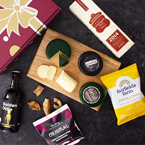 Vintage Cheese Gift Hamper.Food Hamper for That Golden Oldie. Perfect Food Gifts for Men and Women. Unusual Gifts Packed Full of Vintage Inspired Gifts.