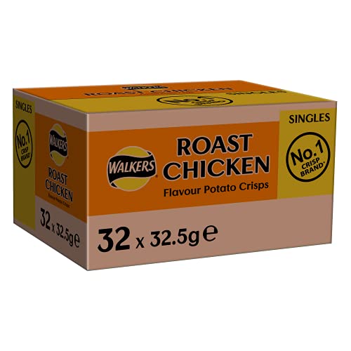 Walkers Roast Chicken Crisps Box, 32.5 g (Case of 32)