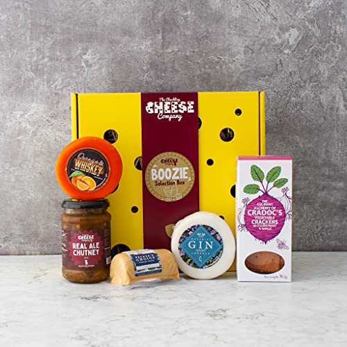 The Boozie Cheese Gift Box. A Delicious Alcohol Inspired Cheese Selection Box. The Perfect Luxury Hamper Box. Food Gifts Really Do Make The Best Gifts. The Chuckling Cheese Company.