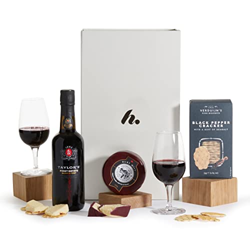 Classic Port & Cheese Gift Hamper - Cheese Hampers - Port Gift Hampers - Cheese & Port Hamper Set
