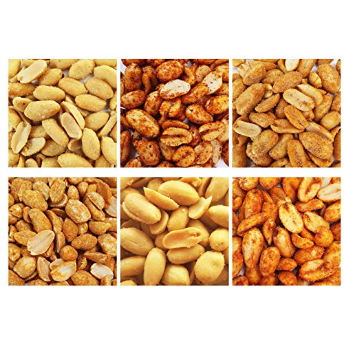 New York Delhi ViPnuts, Selection Box (18 x 63g) 6 Flavours, Hot and Lemon Chilli, BBQ, Honey and Mustard, Classic and Dry Roasted Flavoured Peanut, High Protein. 3 x 63g of Each Flavour. 18 Packs