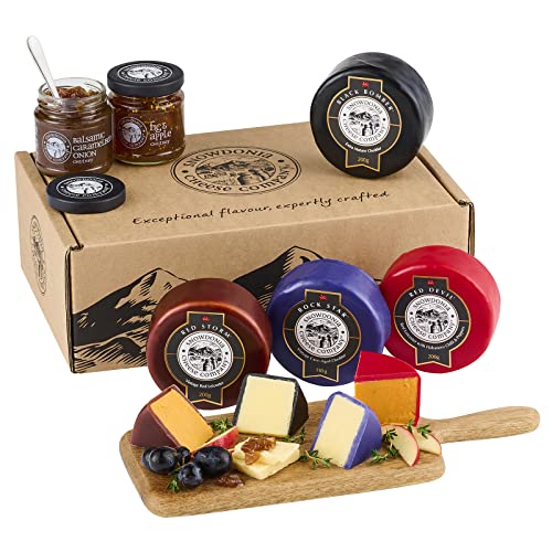 Snowdonia Cheese Company | Cheese & Chutney Deli Gift Box | 4 Luxury Snowdonia Cheeses & 2 Snowdonia Crafted Chutneys