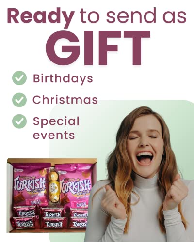 Turkish Delight Gift Box - Turkish Delight Chocolate (6 x 51g) and Mini Bars (2 x 7 pack 105g) with Ferrero Rocher Chocolate (3pack 37.5g) | Frys Turkish Delight Hamper | Ideal Gifts for Dad & Grandpa