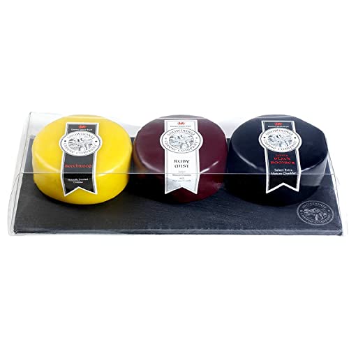 Snowdonia Cheese Company Slate Cheese Board Including Black Bomber, Beechwood & Ruby Mist 200g Truckles