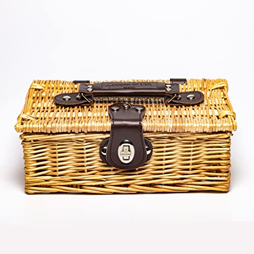 Chocolate Hamper Gift Basket || Real Wicker Hamper || Filled with 6 Different Gourmet Milk Chocolate, Fudge & Popcorn Treats || Unique Chocolate Gift for Men & Women || The Hamper & Gift Co.