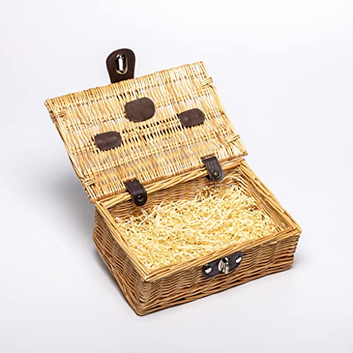 Chocolate Hamper Gift Basket || Real Wicker Hamper || Filled with 6 Different Gourmet Milk Chocolate, Fudge & Popcorn Treats || Unique Chocolate Gift for Men & Women || The Hamper & Gift Co.