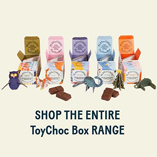 PLAYin CHOC ToyChoc Box, Organic Chocolate Gift Box for Kids With Surprise 3D Puzzle Toy, Gluten, Nut & Dairy Free Chocolate, Award Winning Vegan UK Chocolatier - Sea Animals