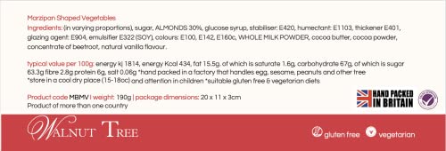 Walnut Tree I Marzipan Vegetable Gift Box I Traditional Marzipan Delicacies made from real Almonds I Suitable for vegetarian and Gluten free Diets