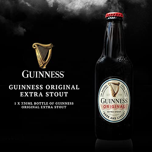 Guinness Gifts, Official Guinness Beer Gift and Chocolate Mens Hamper - 1x Guinness 330ml, Guinness Glass, Milk Chocolate, Caramel Fudge - Christmas Guinness Gifts For Men, Beers Hampers - Irish Gifts