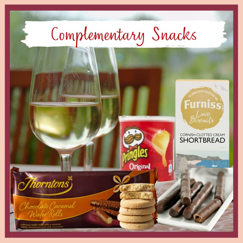 Prosecco Gifts for Women - Prosecco Gift Set, Wine Gift Set, Birthday Hamper for Her - 2x Canti White Wine and Chocolate Gift Set, Border Biscuits, Thorntons Wafer Rolls