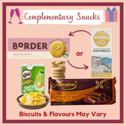 White Wine Gift Set - 2x White Wine and Chocolate Gift Set, Crisps, Biscuits and Wafer Rolls - Wine Hampers for Couples, Birthday Gifts for Women, Wine Gifts for Women