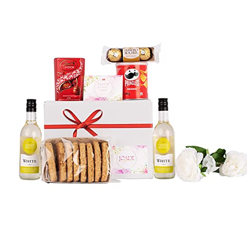 White Wine Gift Set With Chocolate, Alcohol Hamper Gift for Men and Women, Christmas Gifts for Her, Birthday Gifts For Her