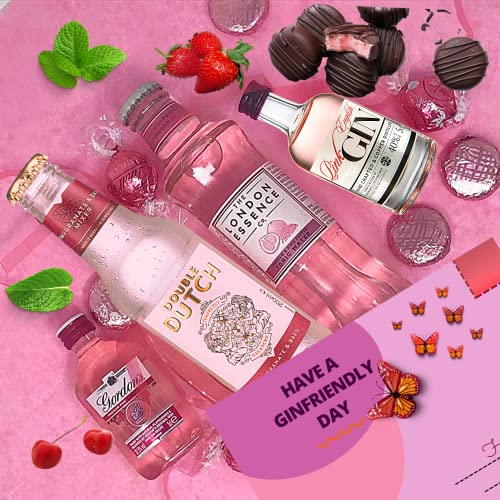 The Pink Gin Gift Set Hampers for Women, Birthday Gin Gifts for her with Chocolate Gifts for Her - The BestFriend Gifts for Women