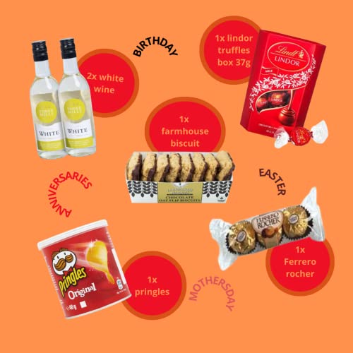 White Wine Gift Set With Chocolate, Alcohol Hamper Gift for Men and Women, Christmas Gifts for Her, Birthday Gifts For Her