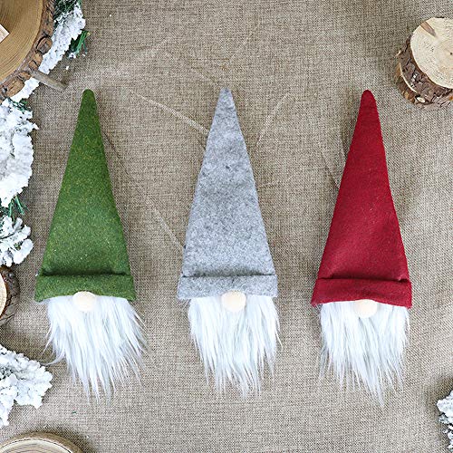5pcs Christmas Wine Bottle Covers Bags Felt Christmas Gnomes Wine Bottle Topper Cover Wine Bottle Sweater Bottle Dress Cap Ornament Set for Christmas Table Decorations Festival Dinner Party Xmas Gifts