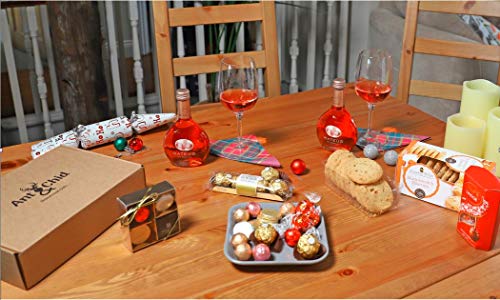 Rose Wine with Assorted Chocolates and Biscuits Hamper Gift Set for Women