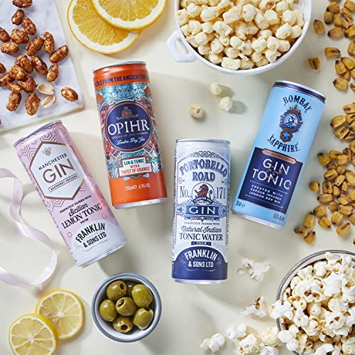 Gin & Tonic Gift Set Hamper – A Variety of G&Ts with a Mix of Snacks, Presented in a Gift Box, Perfect for any Occasion (Just for you)
