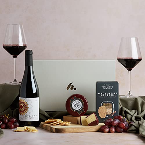 Wine & Cheese Hamper - Hampers and Gift Baskets with Cheese - Red Wine Gift Hampers - Free UK Delivery
