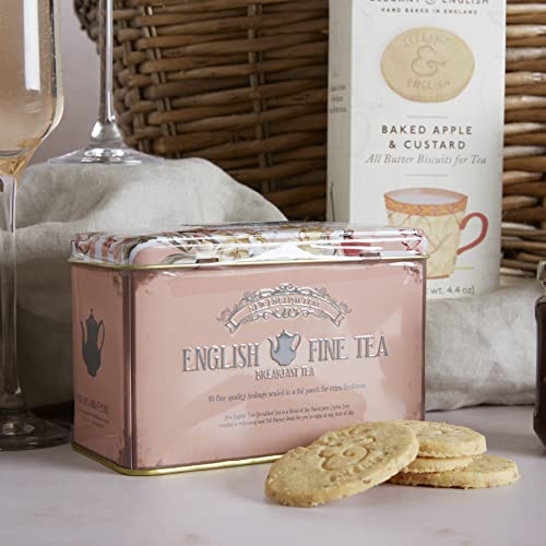 Celebration Prosecco Gift Hamper - Prosecco Gift Set - Elegant Biscuits, Premium English Tea, Macarons, Artisan Chocolates & Biscuits | Prosecco Gifts For Women, Hampers For Women, Gifts For Couples.