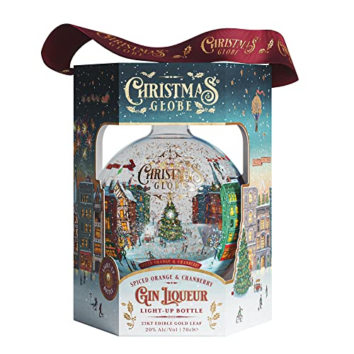 Christmas Globe Gin Liqueur – Spiced Orange and Cranberry Flavour, 70cl, 20% ABV