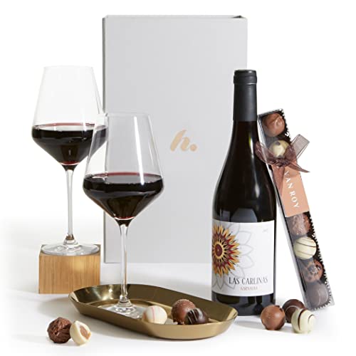 Clearwater Hampers - Red Wine & Chocolate Hamper - Red Wine Gift & Chocolate Gift Set - Red Wine Gifts For Women, Hampers for Men, Chocolate Gifts For Men and Women, Gourmet Gifts, Red Wine Gift