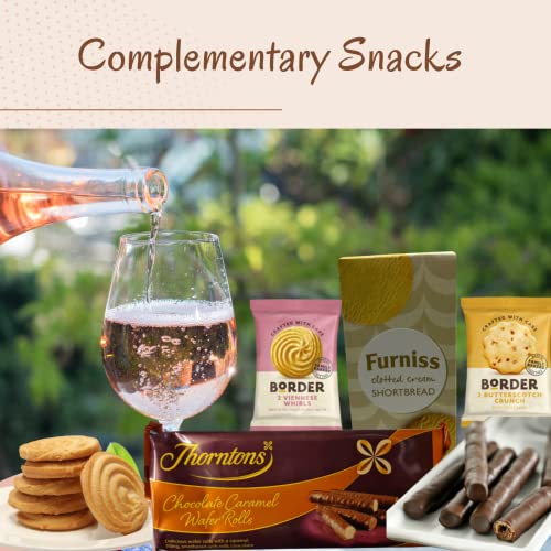 Pink Champagne Gift Set - Rose Pink Champagne Wine, Chocolate, Biscuits, Wafer Rolls - Wine Gift Set, Birthday Gift Hampers for Women, Wine Gifts for Women, Chocolate and Wine Hamper Gifts for Women