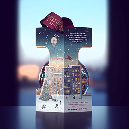 Christmas Globe Gin Liqueur – Spiced Orange and Cranberry Flavour, 70cl, 20% ABV