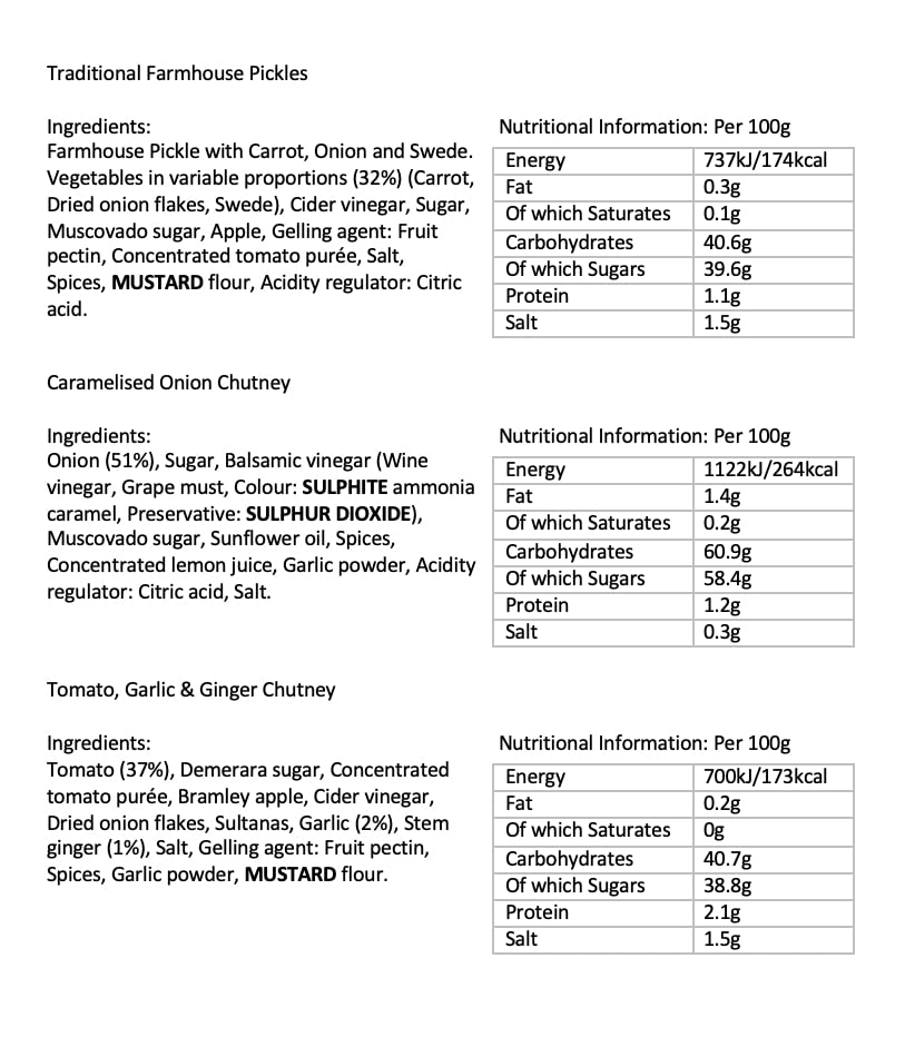 Cottage Delight The Cheeseboard Accompaniments Hamper
