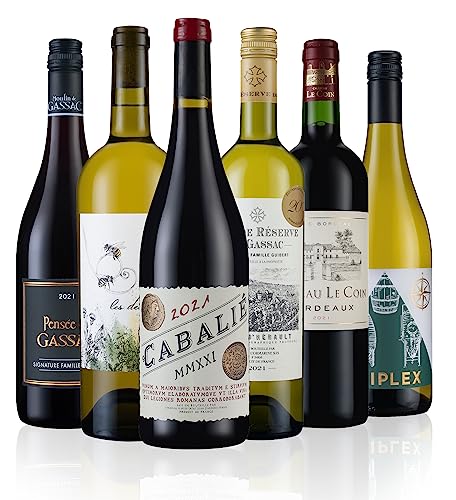 Laithwaites Best of French Selection - Case of 6 Mixed Bottles, Red and White Wine Variety (75cl) - Includes Abbesse Sauvignon Blanc, Domaine Saint Hilaire Chardonnay, Cabalie & More