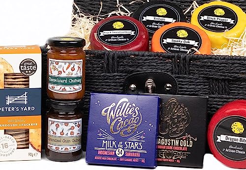 Luxury Cheese & Wine Hamper | Wine and Cheese Hamper Gift Set and Accompaniments…