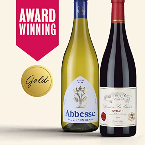 Laithwaites Best of French Selection - Case of 6 Mixed Bottles, Red and White Wine Variety (75cl) - Includes Abbesse Sauvignon Blanc, Domaine Saint Hilaire Chardonnay, Cabalie & More