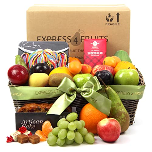 Highlands Fruit Basket - Fruit Gift Baskets and Gift Hampers with Next Day UK delivery with Personal Message Attached