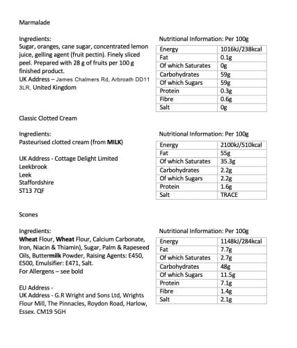 The Ultimate Great British Afternoon Tea & Scones Hamper - Including Tea, Scone Mix, Clotted Cream, Jams, Preserves & Marmalades - Hamper Exclusive To Burmont's