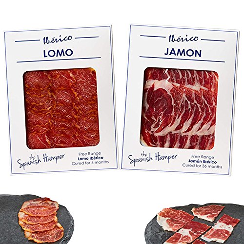 Iberico Jamon 80g and Lomo 80g Slices Double Pack.