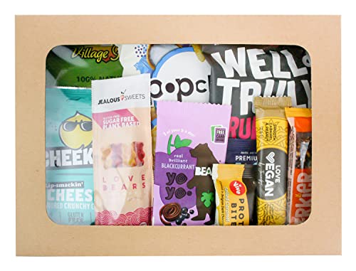 Healthy Snack Hamper Box Vegan & Gluten Free - Small - Set of 10 Items, Snack Box - 10 Pieces Set
