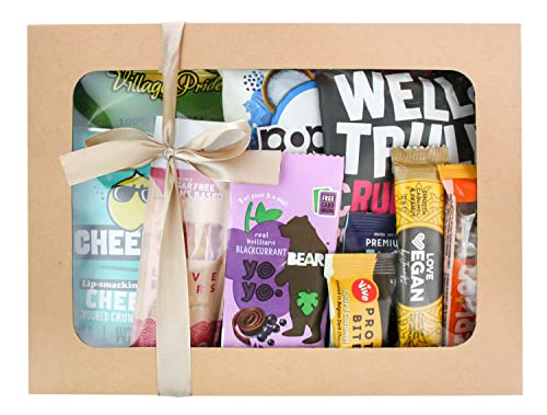 Healthy Snack Hamper Box Vegan & Gluten Free - Small - Set of 10 Items, Snack Box - 10 Pieces Set