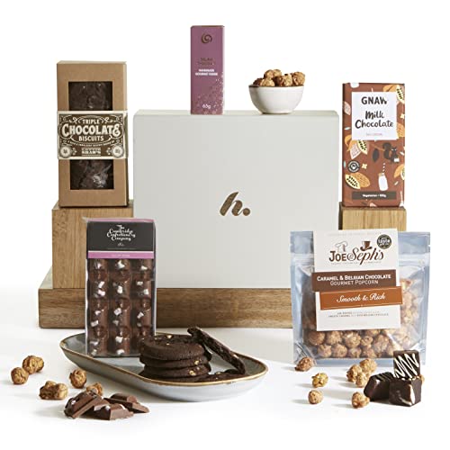 Heavenly Chocolate Hamper - Gourmet Food Gift Hamper | Handmade Fudge, Artisan Chocolate, Luxury Popcorn, Indulgent Biscuits | Hampers & Gourmet Gifts, Chocolate Hamper For Men & Hampers For Women