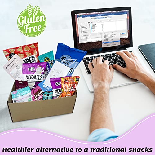 HappyHome Ultimate Hampers Gluten Free Hamper Snack Box-Selection of Healthy Low Calorie Snacks Suitable For Vegans-Contains Dairy Free Chocolate Sweets Biscuits and Savoury Treats Bundled
