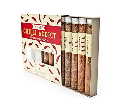 Eat.Art Red Hot Chilli Addict - 8 Unique Different Chilli Spice Set - Unusual Food Cooking Gifts For Chilli-heads - A Gourmet Selection Box - Fine Food BBQ Seasoning For Chilliheads