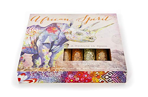Eat.Art African Spirit - 8 Unique Traditional African Spice Set - Unusual Food Cooking Gifts - An Authentic Gourmet Selection Box - Fine Food BBQ And Vegetable Seasoning