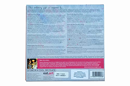 Eat.Art African Spirit - 8 Unique Traditional African Spice Set - Unusual Food Cooking Gifts - An Authentic Gourmet Selection Box - Fine Food BBQ And Vegetable Seasoning