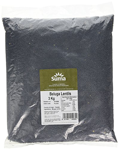 Suma Bagged Down Beluga Lentils 3 kg (Pack of 1)