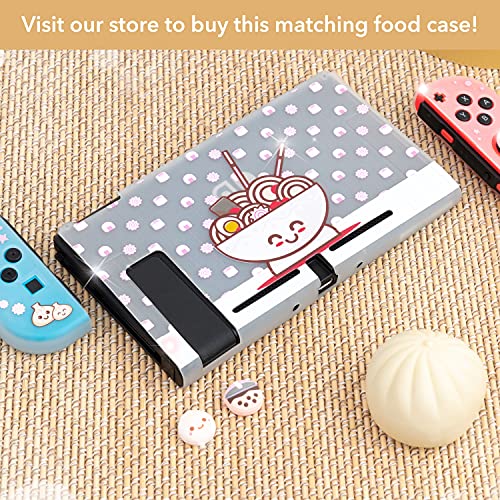 BelugaDesign Boba Dumpling Thumb Grips | Cute Food Pork Bun Face Bubble Tea | Kawaii Japanese Button Joystick Cap Cover | Compatible with Nintendo Switch Standard Lite OLED