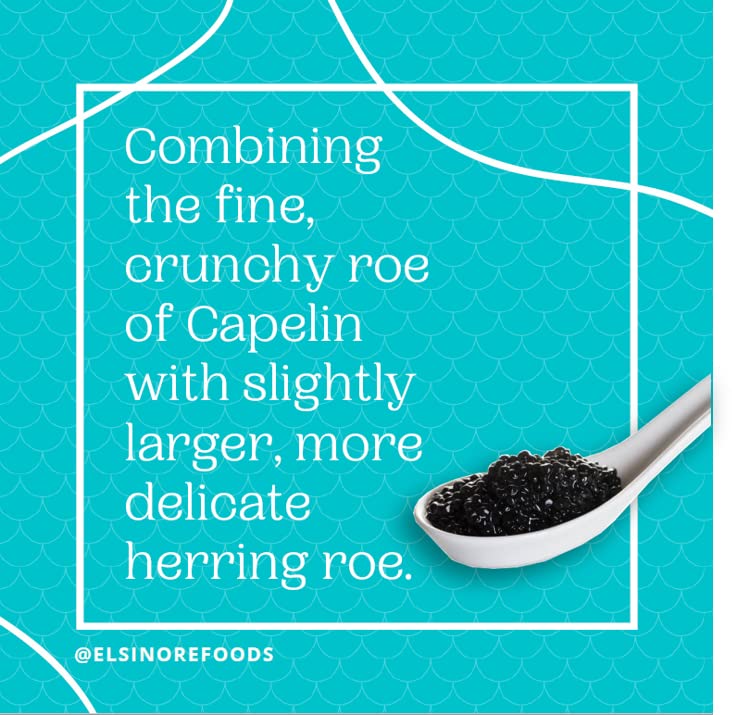 Elsinore Black Lumpfish Caviar 100g (Pack of 6) - Fish Caviar - Scandinavian Brand - Multipack