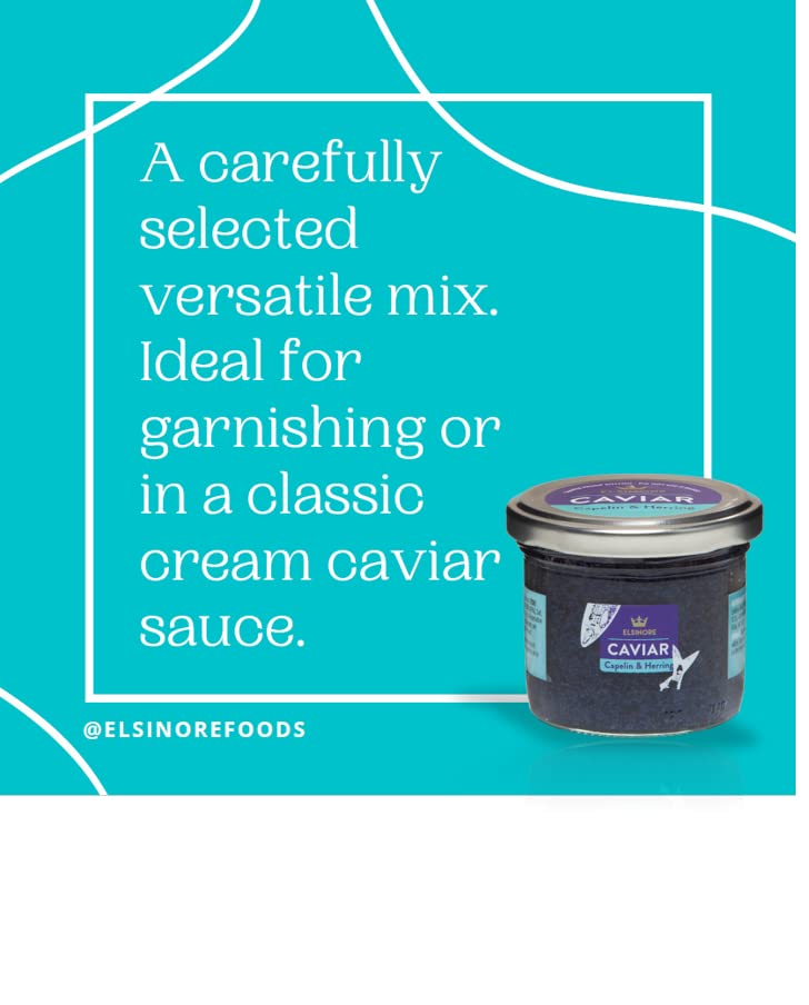 Elsinore Black Lumpfish Caviar 100g (Pack of 6) - Fish Caviar - Scandinavian Brand - Multipack