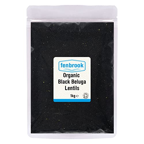 Organic Black Beluga Lentils 1kg Certified Organic by Fenbrook Organic