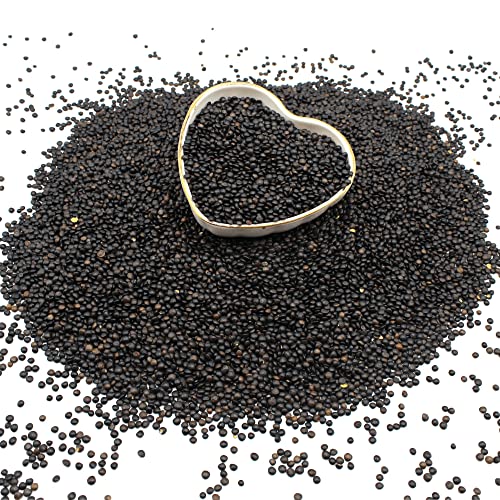 Organic Beluga Lentils 500g - No Additives, No Preservatives, Raw, Vegan, GMO-Free, Certified Organic - Perfect for Soups, Salads, Meals - Thames Organic